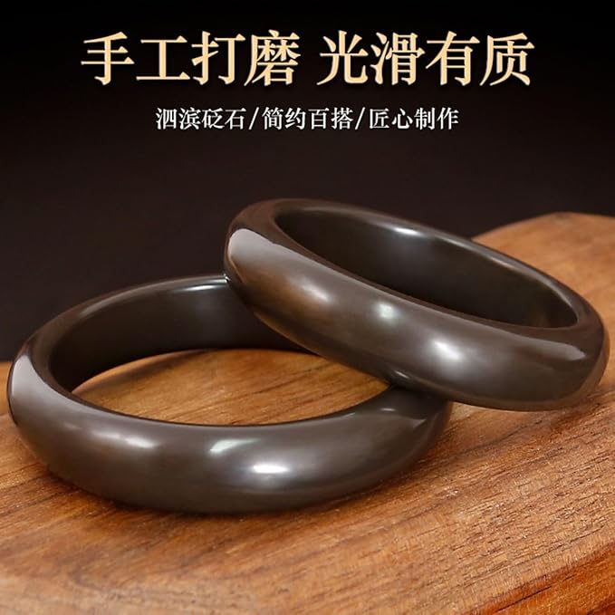 天然泗滨砭石手镯镯女能量石养生手环礼品手串 HomeOffice Body Electric Massagers