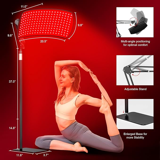 Red Light Therapy for Body 600 Lamp Beads 10 in 1 Red Light Therapy Lamp Convertible to Wearable Belt 660nm 850nm Infrared Light Therapy for Body Face Portable Redlight Therapy Device for Home Use