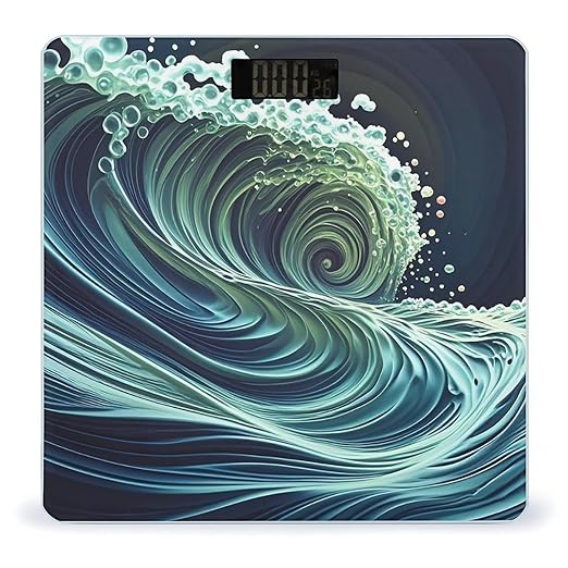 Distorted Wave Texture Scale for Body Weight Smart Scales Digital Bathroom Scale High Precision Weighing Scales with Large Display Weighing Machine for People
