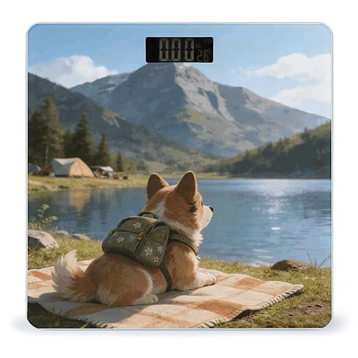 Camping Journal Weight ScaleClear LED Display Bathroom Digital Weighing ScaleTempered Glass Digital Bathroom Scale for Body Weight Capacity Up to 400 Lbs