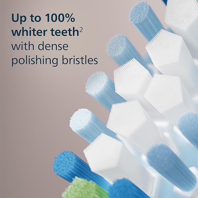 Philips Sonicare C3 Two-in-One - Genuine Replacement Electric Toothbrush Heads Black 2 Pack HX9042/95
