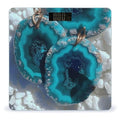 Teal Agate Bathroom Scale Large LCD Backlight Display Digital Scale Rounded Corners Body Scales Automatic Power On/Off Bathroom Scales for Home Bedrooms