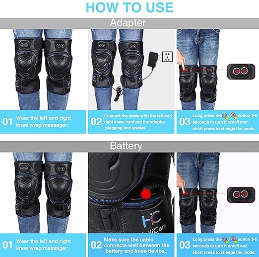 Heated Knee Brace Wrap with MassageVibration Knee Massager with Heating Pad for Knee Fatigue Leg Massager Heated Knee Pad for Stress Relief Support Knee Brace Wrap Rechargeable