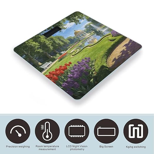 Jardin Du Roy Smart Scale for Body Weight Digital Bathroom Scale Toughened Glass Weight Scale with Large LCD Backlight Display High Precision Scales Weighing Machine