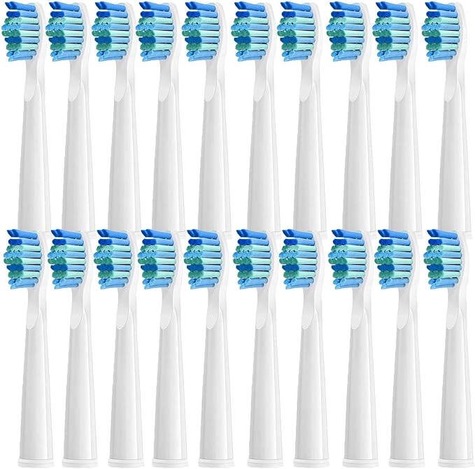 10-20Pcs Toothbrush Replacement Heads Compatible for with SG910/507/958/515/949/575/551(White-20pcs)