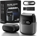 Electric Foil Shaver for Men 3D Floating Blade Razor with LED Display IPX8 Waterproof Wet/Dry Shaver USB-C Quick Charge &amp Travel Lock Includes Cleaning Brush Deep Gray