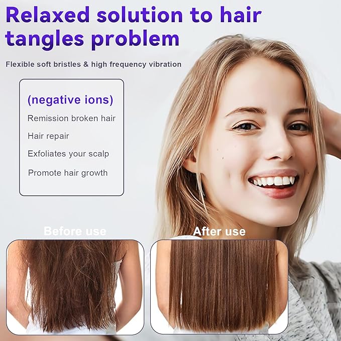 Electric Scalp Massager Tool- Stimulates Hair Follicles to Promote Hair Growth- Relieve Headache Reduce Head Pressure - Handheld Scalp Scratcher Massage Brush- Gifts to Women and Men Relaxing