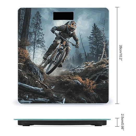 Digital Bathroom Scale for Body Weight Scale with Bright LCD Display High Accuracy Step-On Technology Auto On/Off Mountain Bike Tournament Digital Scales 400 Lbs /180kg