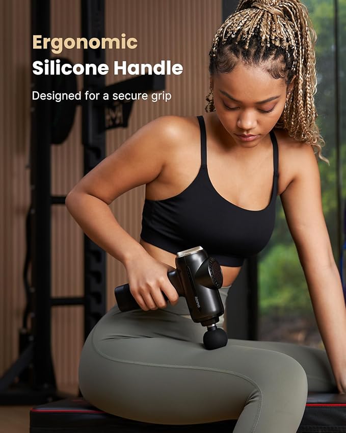 RENPHO Active Evo Massage Gun Deep Tissue Back Massage with 8-12mm Adjustable Amplitude Heavy-Duty FSA Approved Percussion Professional Muscle Massager Gun for Athtetes &amp Home Use HSA