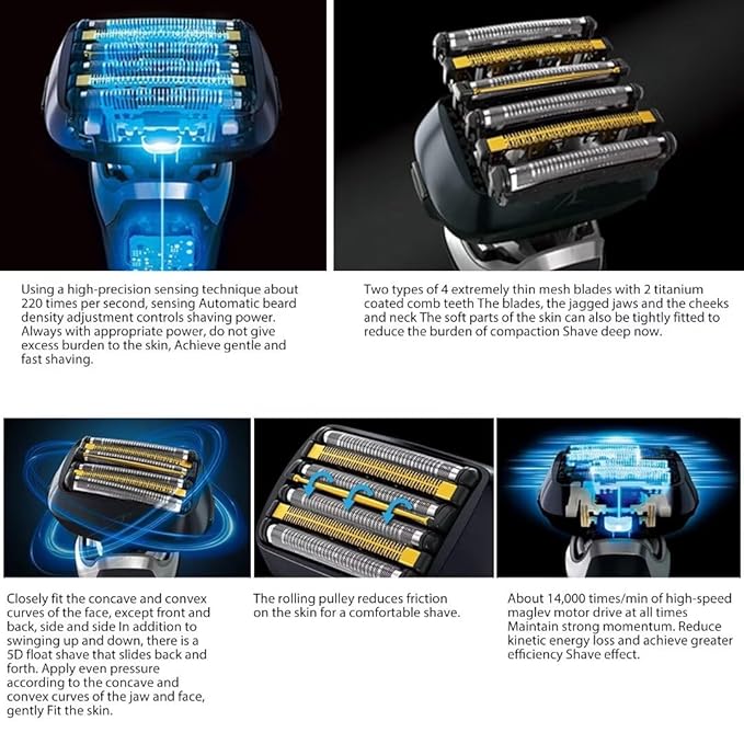 GRABOTE 2024 New ES-LS9A-K ES-LS8A-K WES9600P/ES9600 Replacement Outer Foil for Panasonic ARC 6 shaver