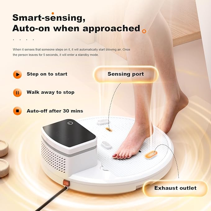 Body Dryer for Bathroom Feet Touch Panel Body Dryer After Shower Machine with Pre-Warm Adjustable Temperature Waterproof Heater Blow for Home Bathroom Hotel