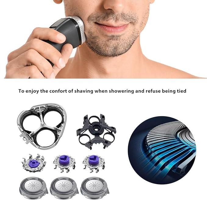 2025 New Full Complete HQ8 Replacement Shaver Head for Norelco AT830 AT875 AT880 AT895 AT920 AT921 AT940 PT870 PT920 PT925