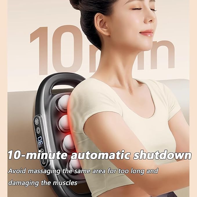 Neck Massager16 Head Massage Gun deep Tissue16-Drive 8-Head Massage Gun SetRed Light Muscle Tool for Back Shoulders Legs Foot Body Ideal Gifts for Women Men Mom and Dad