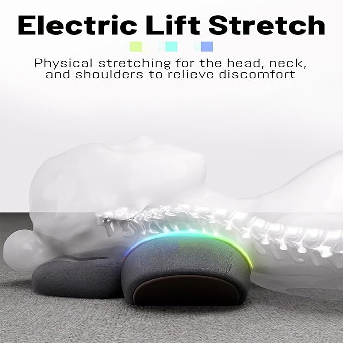 Neck Massager Ergonomic Pillow Massage Neck Hump 3-in-1 Neck Massagers Neck Massagers Cordless with Heat Ideal Gift for Family (Dark Gray)