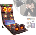 Smart Back Massager With Hot Compress FunctionTo Release Stress And Fatigue10 Vibration Massage Nodes And Chinese Medicine Stretching Round PillowChair Seat Massager For HomeBrown