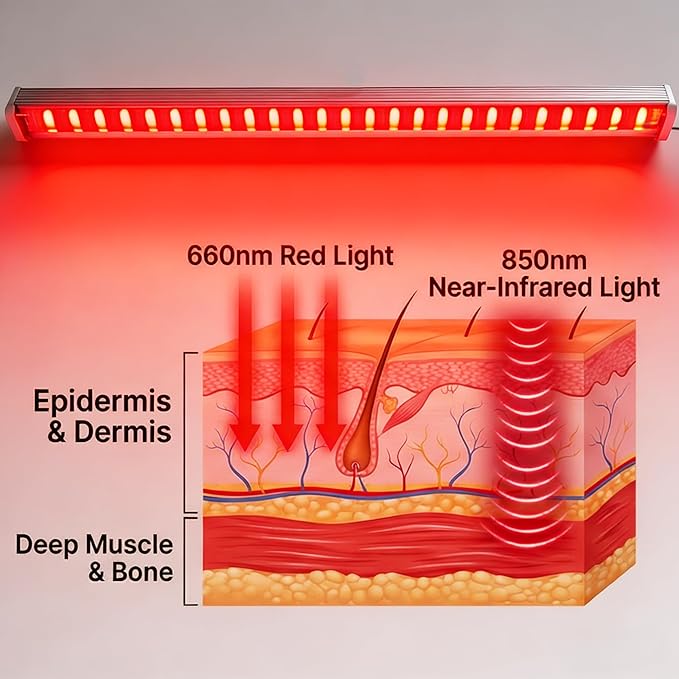 Red Light Therapy for Body Face Infrared Light Therapy for Sauna with Adjustable Stand 660nm and 850nm Near Infrared LED Lights Panel