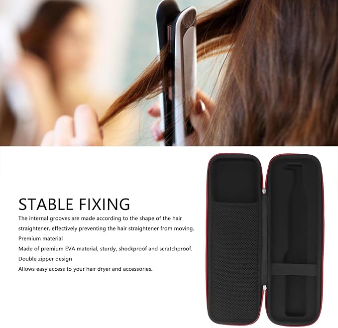 Carrying Case for AIRSTRAIT Straightener for Hair Straightener Travel Portable Hair Straightener Case Water Shockproof