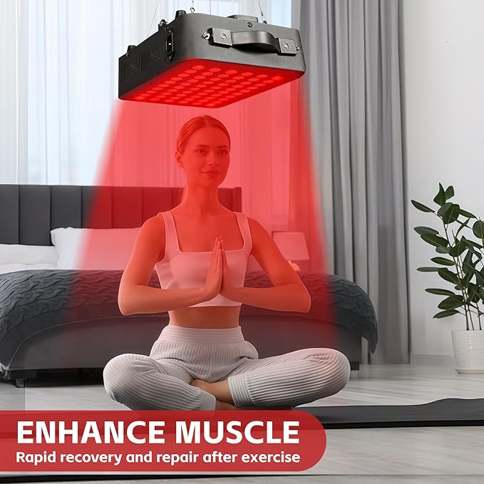 Red Light Therapy Dual Chip LED Light Therapy Device with 60 LEDs and 660nm Red 850 nm Near Infraredfor Body FaceSleep Improve Sleep Muscle Recovery Performance
