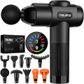 TOLOCO Massage Gun Deep Tissue Back Massage for Athletes for Pain Relief Percussion Massager with 10 Massages Heads &amp Silent Brushless Motor Valentines Day Gifts for Him Her Black