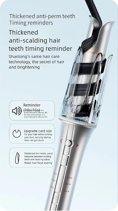 Fully Automatic Curling Iron 30 Second Rapid Heating 3-Speed Intelligent Temperature Control Suitable For Different Hair Types Thickened Anti Perm Teeth and 30 Minute Intelligent Power-off. (25MM)