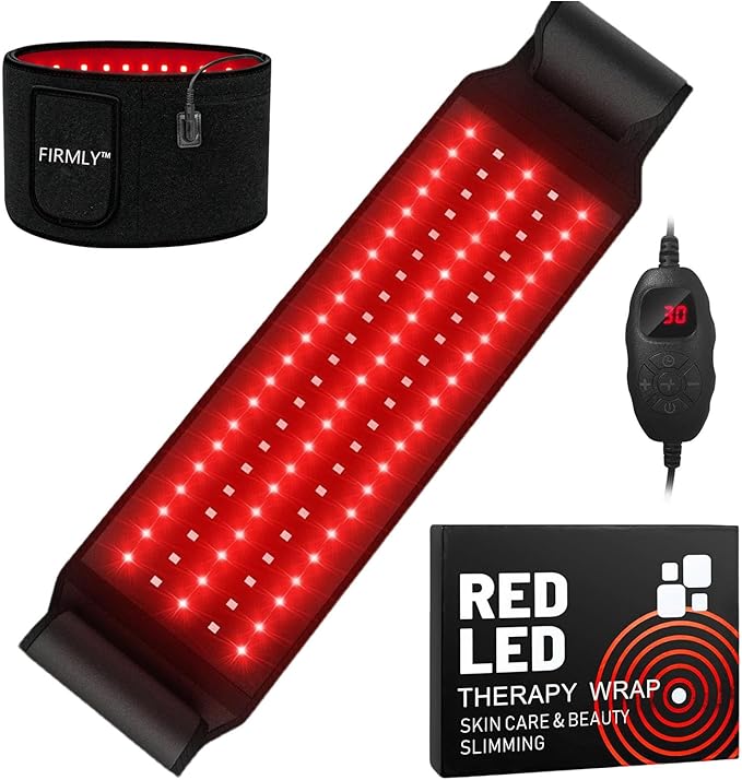 Red Light Therapy Belt with 105 LEDs 51”x 7” 660nm &amp 850nm Red Light Therapy for Body Wired &amp Wireless Controller with Timer and Intensity Adjustable for Body Waist Back Shoulder Leg Knee (B