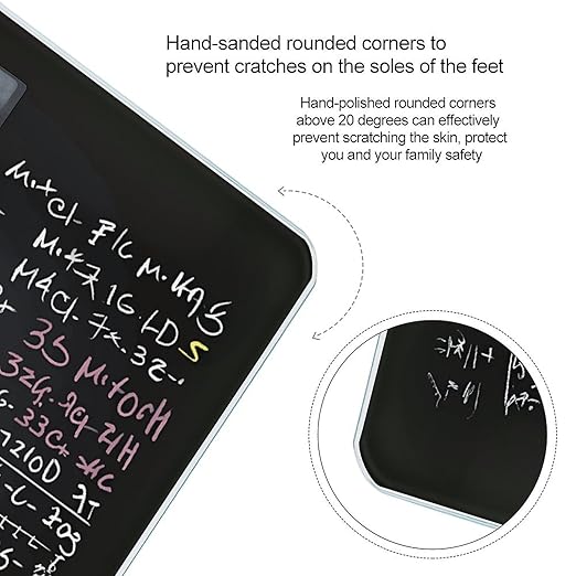 Math Formula Scale for Body Weight High Precision Digital Weight Scales with LCD Display Anti-Slip Sturdy Slim Tempered Glass Bathroom Scale for Home Use