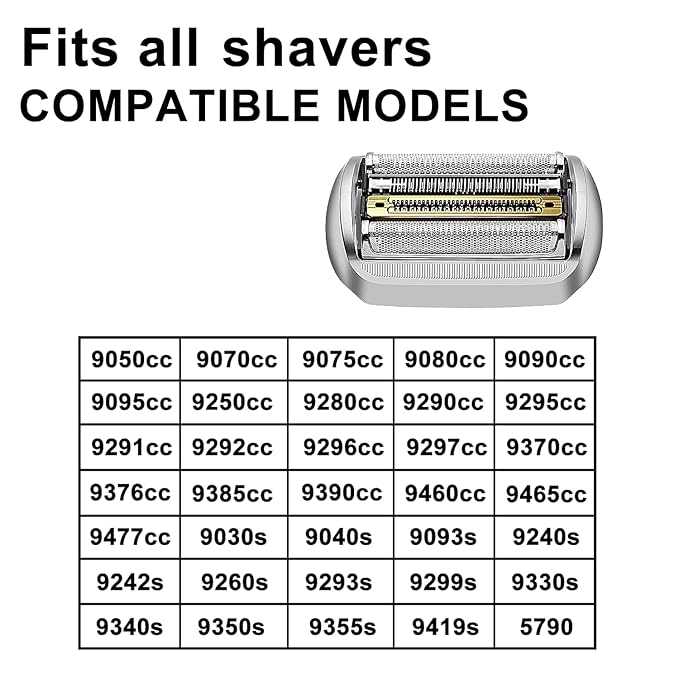 Series 9 Pro 94M Electric Replacement Shaver Head Accessories Shaver Compatible with Braun Series 9 Pro Electric Razors 9290cc 9291cc 9370cc 9376cc 9293s 9260s 9295cc 9385cc(Upgraded ver.)