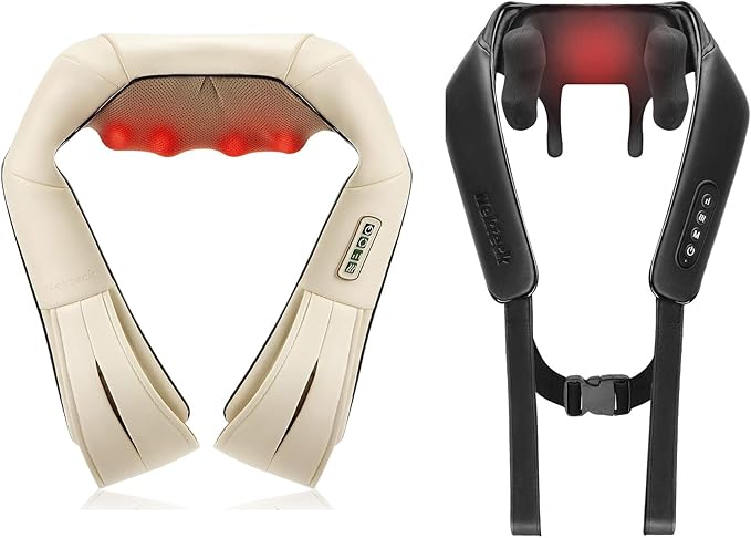 Nekteck Shiatsu Neck and Back Massager with Soothing Heat