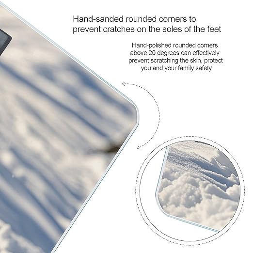 Dog Chasing in The Snow Digital Bathroom Scale for Body Weight Weighing Scale with Backlit LCD Display High Precision Measurements &amp Measures Weight Up to 180kg