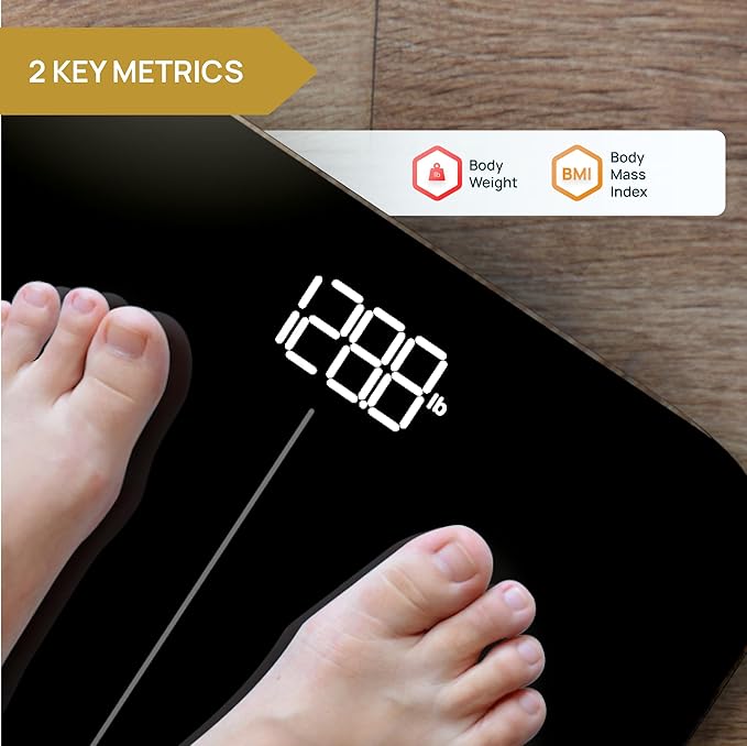 INEVIFIT Strength &amp Wellness Bundle Premium Bathroom Scale &amp 150 LBS Resistance Band Set for Home Workouts