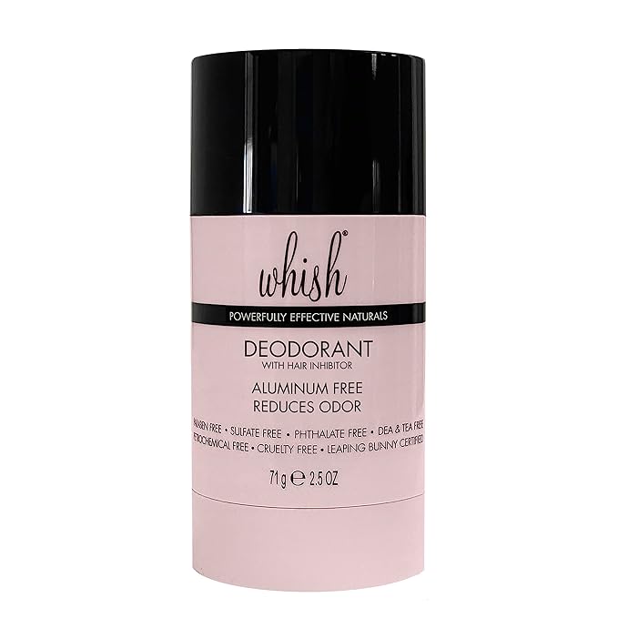 Whish Aluminum Free Deodorant - Non-Toxic Botanical Ingredients Paraben &amp Sulfate Free Vegan Cruelty Free - 1 Stick 2.5 oz