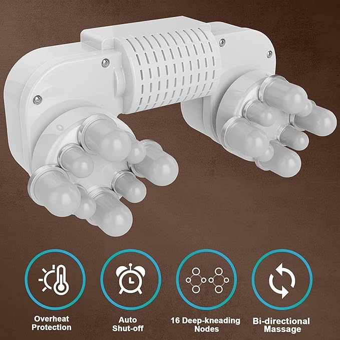 cotsoco Neck Massager Shiatsu Shoulder Massager with Heat Portable 3D Ergonomic Deep Tissue Shoulder and Back Massager for Pain Relief Birthday and Christmas Gifts for Mom and Dad Men and Women