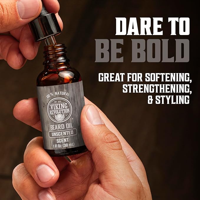 Viking Revolution - Ultimate Beard Kit - Beard Grooming Kit with Beard Brush Beard Comb Beard Balm Beard Oil Beard &amp Moustache Scissors - Gifts for Men