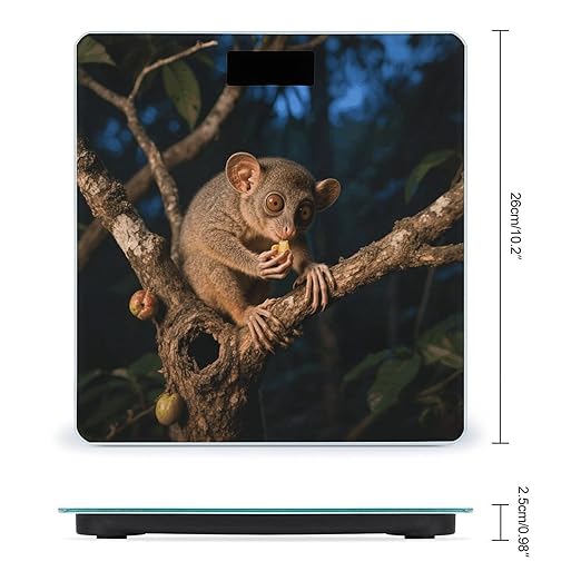 Foraging Aye - Aye Scale for Body Weight Sturdy Tempered Glass Weighing Scales with LCD Display Accurate Digital Bathroom Scale Convenient Body Fat Smart Scales Easy Read