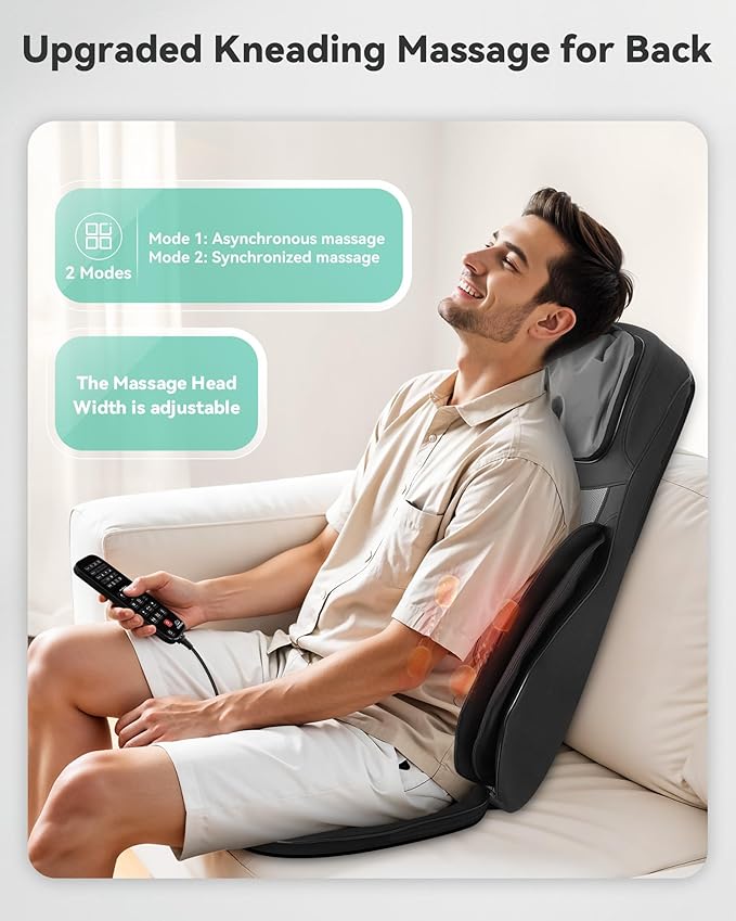 Snailax Chair Massager Cushion and Back Massager Bundle