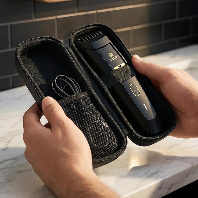Men's Beard Trimmer - All-in-One Trimmer with Precision Dial - Premium Facial Hair Groomer - Adjustable 20 Length Setting USB Recharge Dock Cordless Waterproof Wet/Dry Clipper
