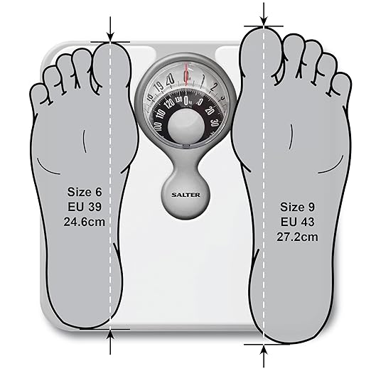 Salter 484 WHDR Mechanical Bathroom Scale – Premium Body Weight Scale Personal Analogue Scale Large Magnifying Lens 133 KG Max Capacity Monochrome Design No Batteries Required White