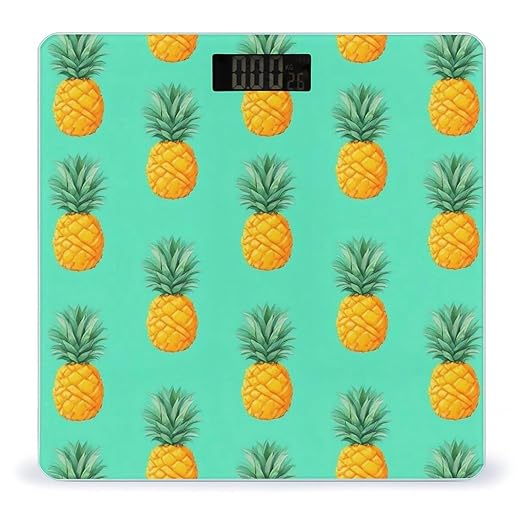 Smart Scale for Body Weight Digital Bathroom Weighing Scale Energy Saving Scale Tropical Pineapples