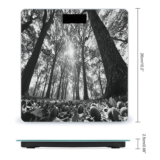 The Oak Tree Weight Scale Large Bathroom Scales Digital Weight with Bright LED Display Non Slip Automatic Weighing Scale Fashion Weighing Machine for Body