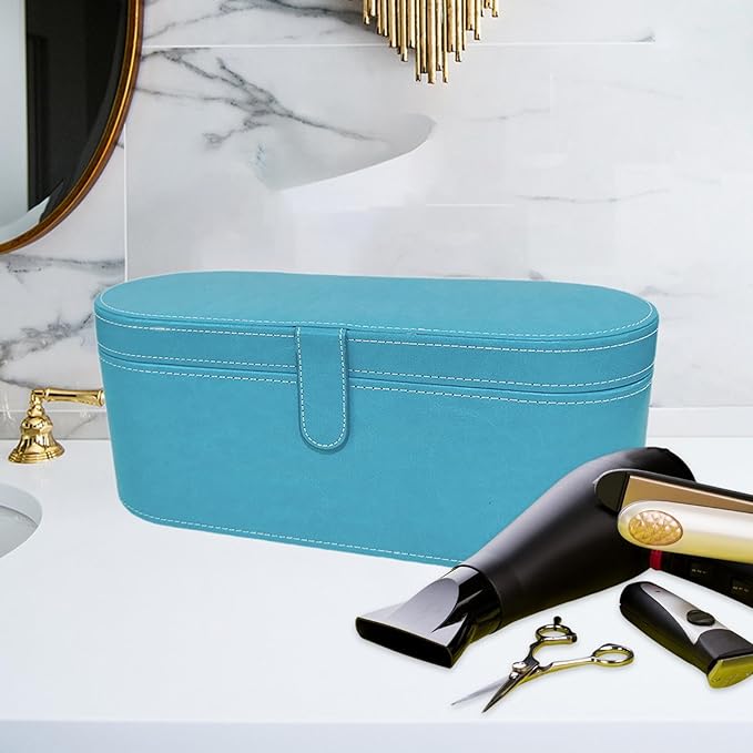 Hard Storage Case for Hair Dryer Hairdryer Holder Portable Dustproof Waterproof Protection Storage Bag Travel Case for Trip Blue