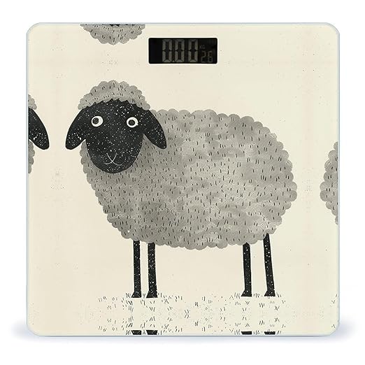 Sheep Smart Scale for Body Weight Accurate Bathroom Scale with LED Display Digital Weight Scales Weighing Machine High Precision Scales for Bath Home