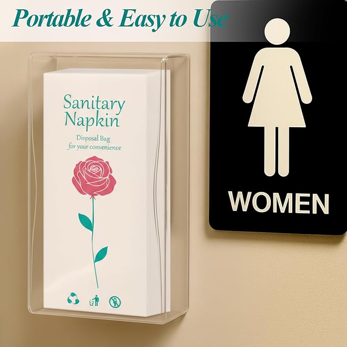 500 Pcs Floral Sanitary Napkin Disposal Bags Feminine Hygiene Leak-Proof Personal Care Biodegradable Waste Bags for Pads Tampon Liners 9 x 3.9 Inches