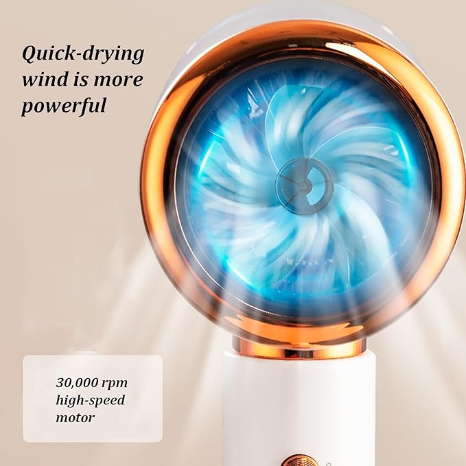 Lazy Hair Dryer Stand Hands Hands-Free Hair Drye Adjustable Height and Angle Automatic Power Off When Tilted Portable Blow Dryer for Home Pets Women Elderly(Rose red)