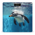 Swimming Penguin Bathroom Scale Large LCD Backlight Display Digital Scale Rounded Corners Body Scales Automatic Power On/Off Bathroom Scales for Home Bedrooms