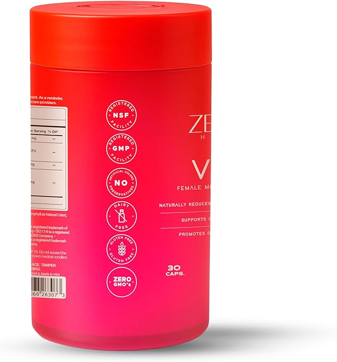 Zenos Health VZen Vaginal Probiotics for Women – Probiotics and Prebiotics for Digestive Health &amp Bloating Relief for Women – Improve Gut Health Urinary Tract &amp Daily Wellness - Made in USA