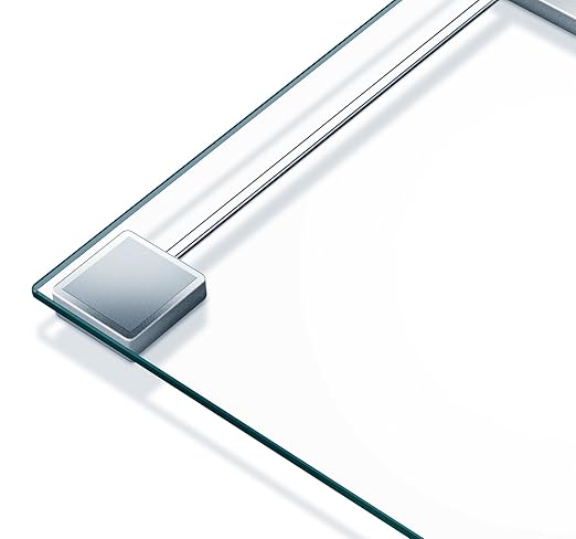 Sanitas SGS 06 Glass Bathroom Scales Bathroom Scales Up to 150 kg Capacity and Large Display Clear