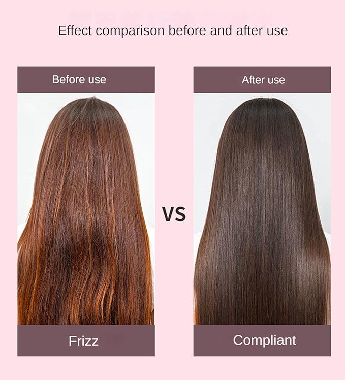 Hair Straightening Brush Portable Travel Hair Straightening Brush Women's Hair Straightener Lightweight On-The-Go Quick Heat 9 Temperature Settings Hair Straightening Iron with Built-in Brush