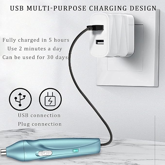 Nose Hair Trimmer USB Rechargeable Ear and Nose Hair Trimmer for Men Professional Painless Nose Hair Remover Mens Grooming Kit with Electric Ear Hair Trimmer