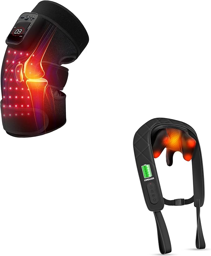 Cordless Neck Massager Red Light Knee Massager