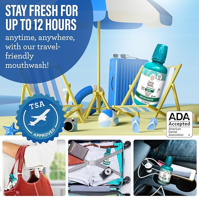 GuruNanda Shine Bright Stay Fresh – Dual Barrel Whitening &amp Breath Harmonizer Mouthwash &amp Neem Toothpaste for Long-Lasting Fresh Breath &amp Teeth Whitening